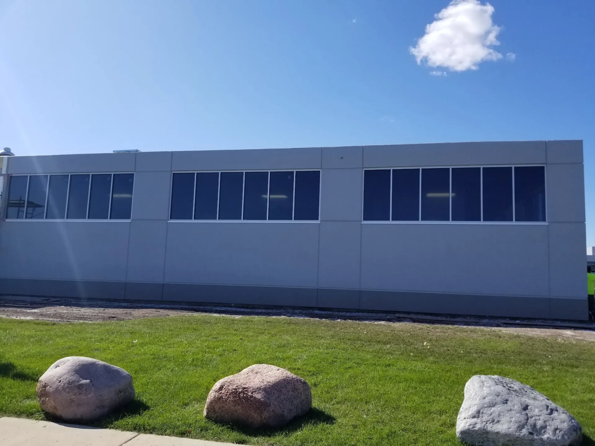 Completed commercial glass project