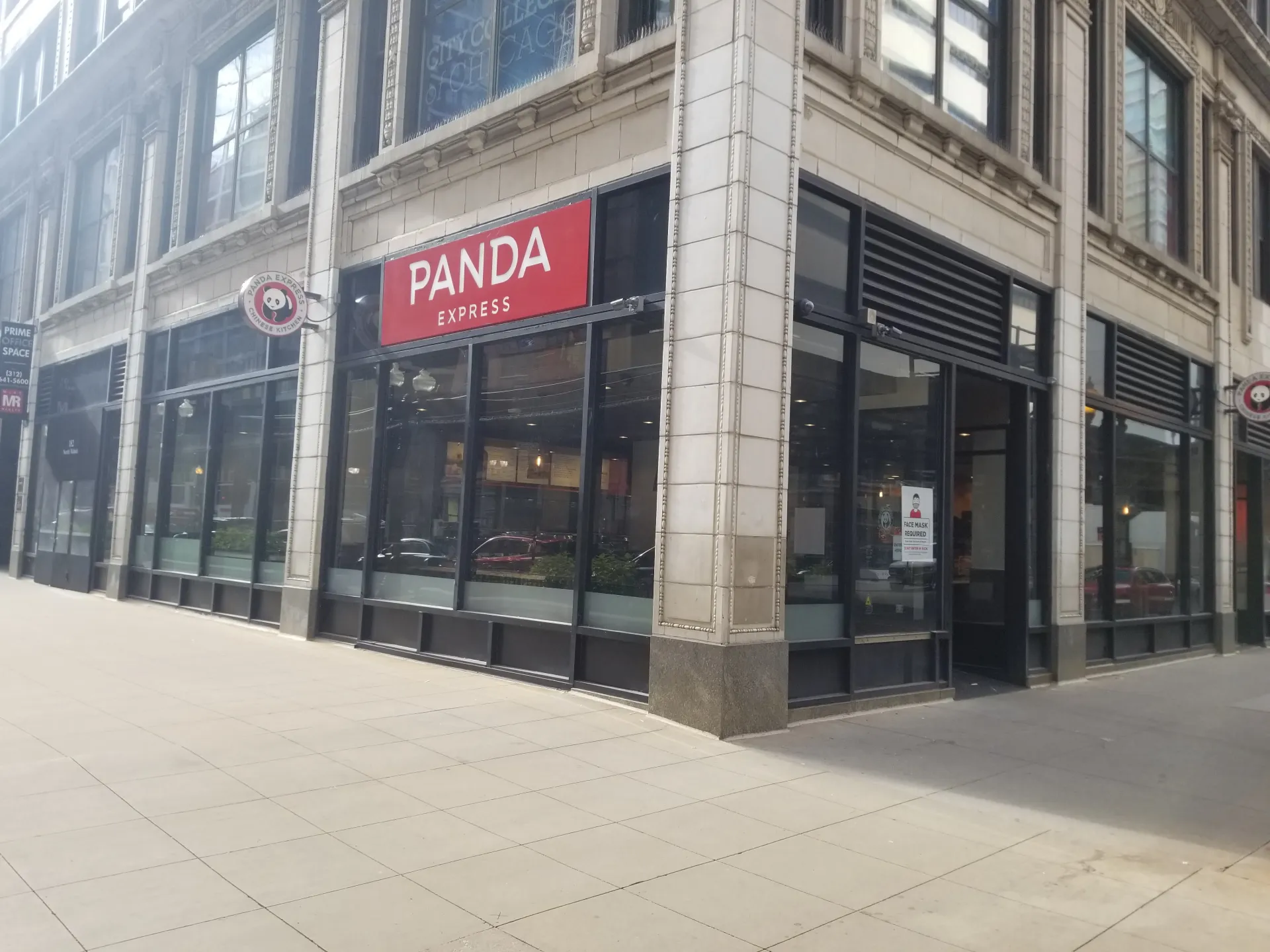 Urban storefront glass panels